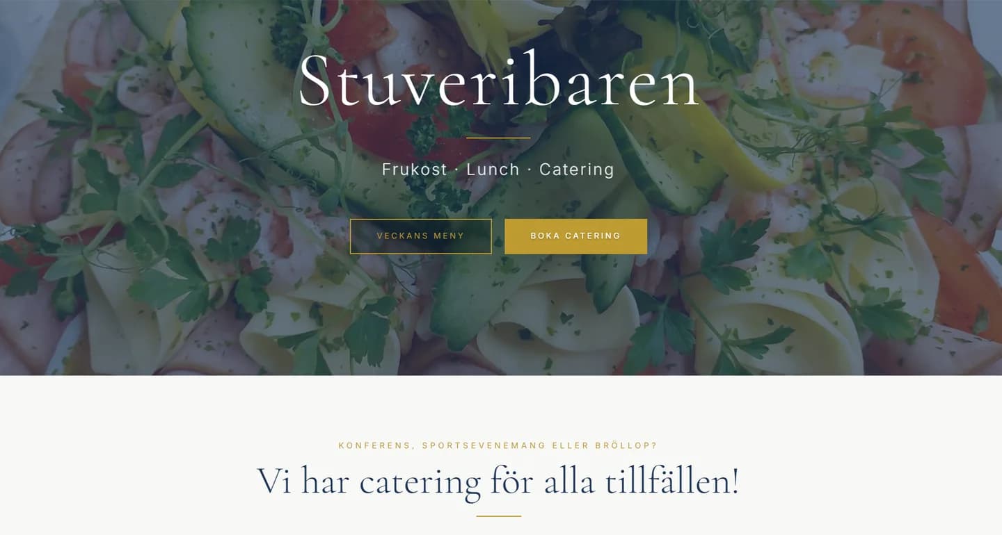 Screenshot of Stuveribaren on desktop